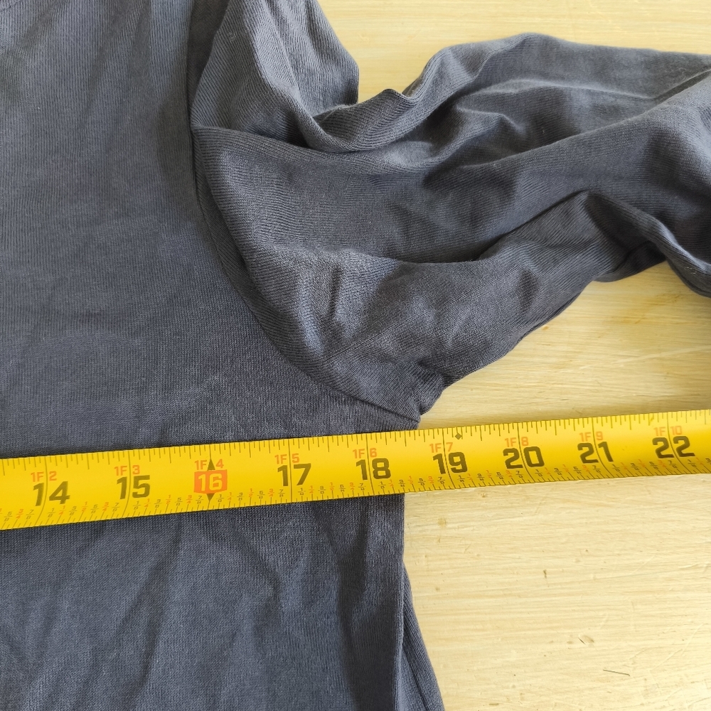 Garnet Hill 100% Organic Cotton Bateau Neck Shift T-shirt Dress sz 10 Navy - Picture 8 of 10